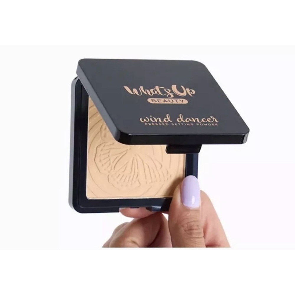 WHATS UP BEAUTY Wind Dancer Pressed Setting Powder in Medium Full Size New 9g - Picture 4 of 9